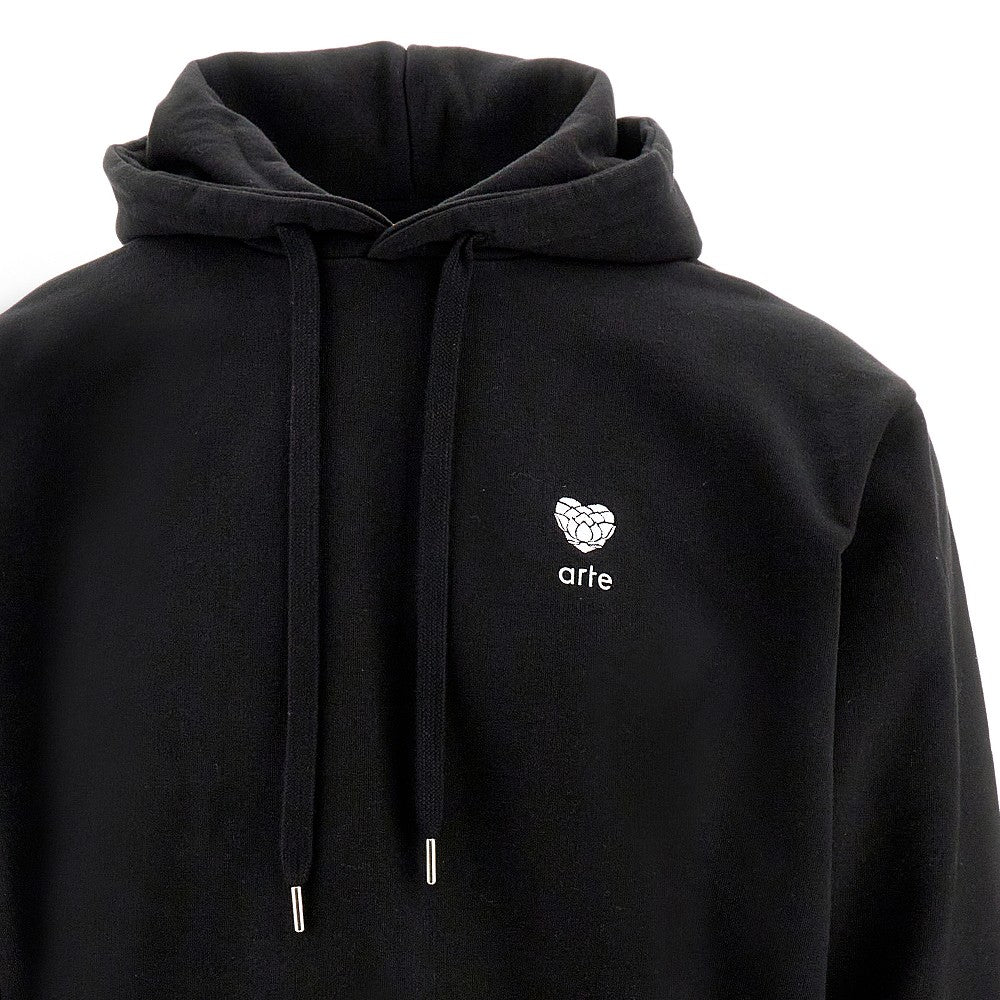 'Heart Flower' embroidery hoodie