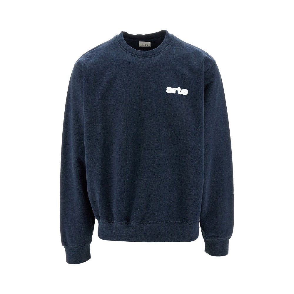 'Blur Flower' print crewneck sweatshirt