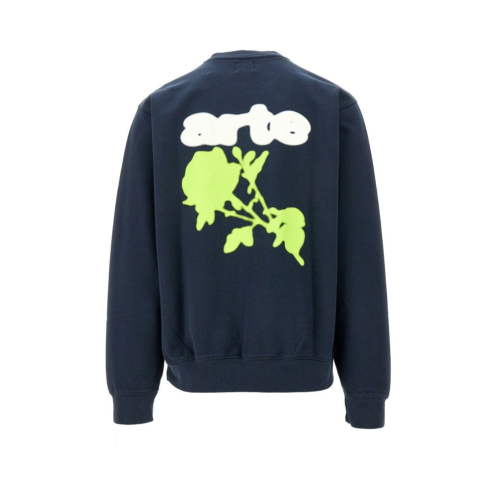 'Blur Flower' print crewneck sweatshirt