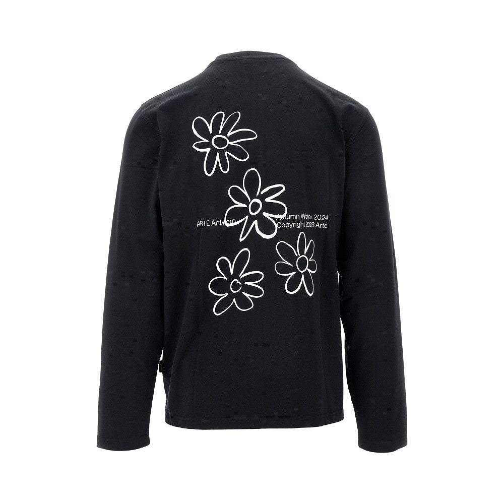 T-shirt a manica lunga con stampa Flowers