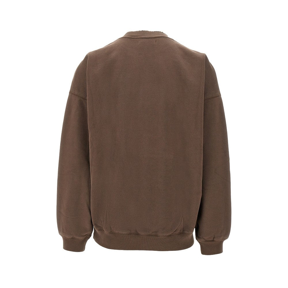 Distressed crewneck sweatshirt shop
