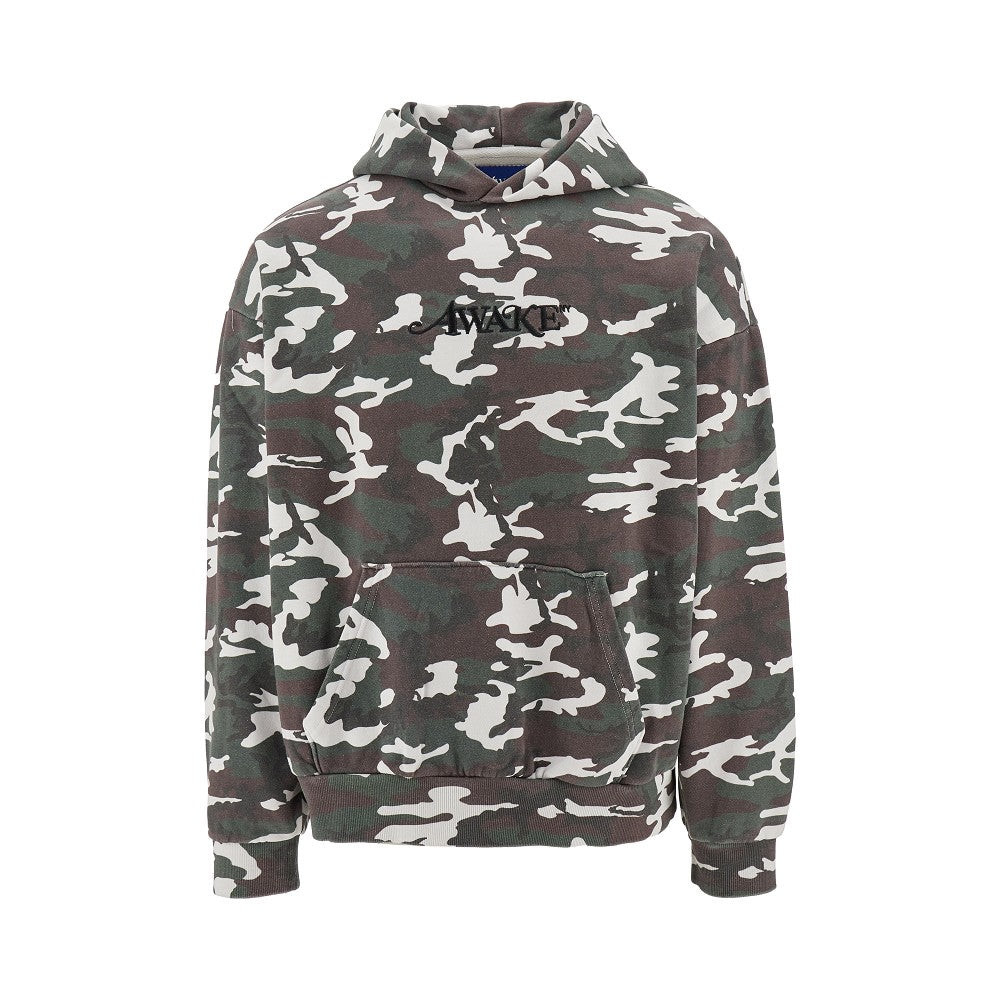Felpa camouflage con cappuccio