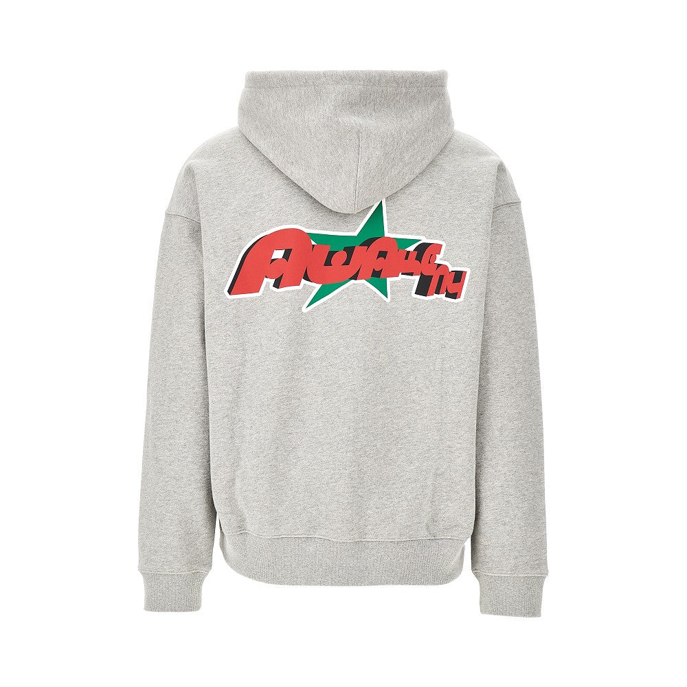 'Star A' print full-zip hoodie