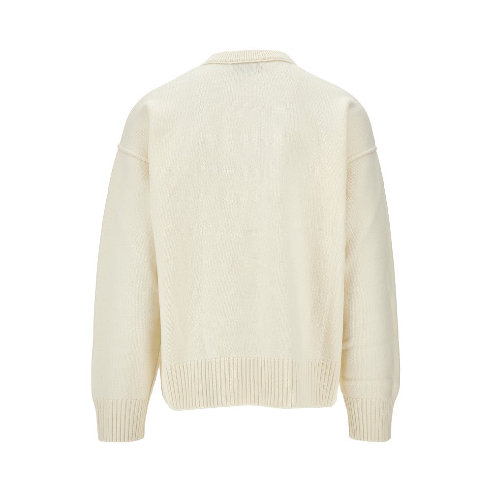 Wool sweater with Ami de Coeur inlay