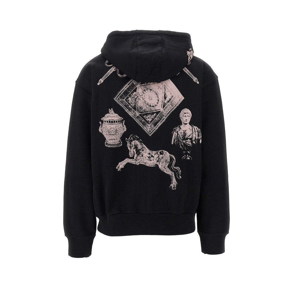 Hubert objects print full-zip hoodie