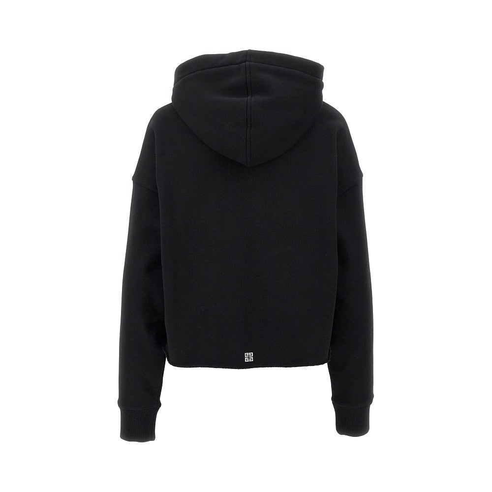 Logo print cropped hoodie