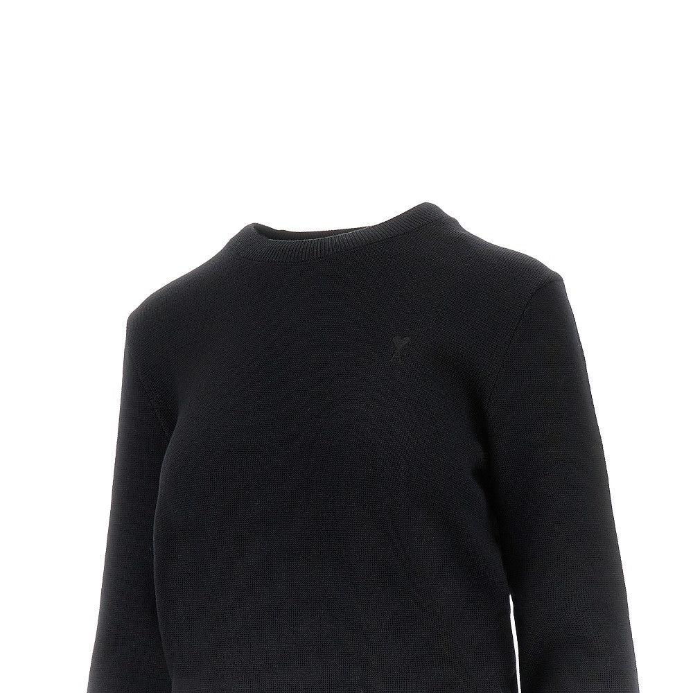 Pullover girocollo con ricamo Ami de Coeur