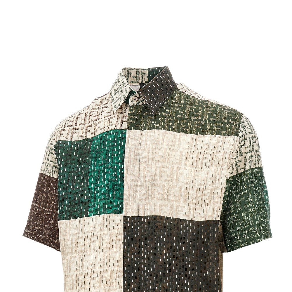 Patchwork FF linen shirt