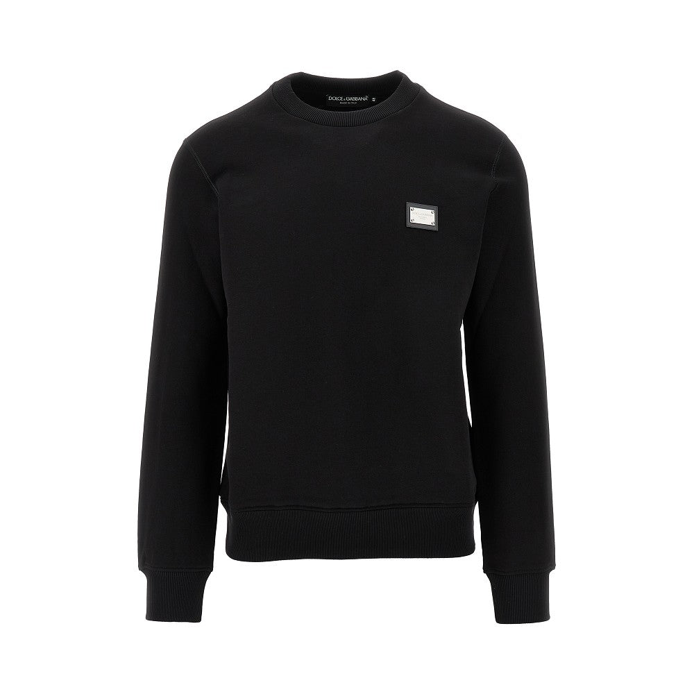 Logo plate crewneck sweatshirt