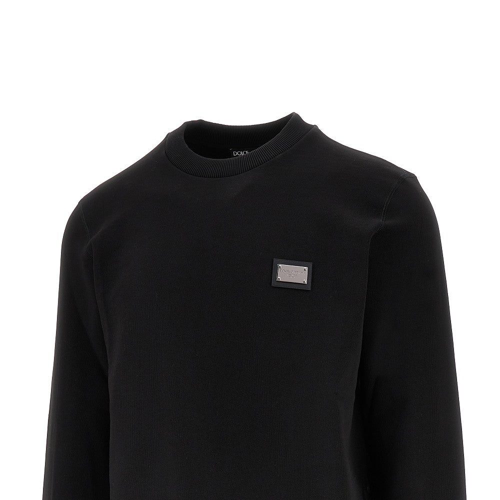 Logo plate crewneck sweatshirt