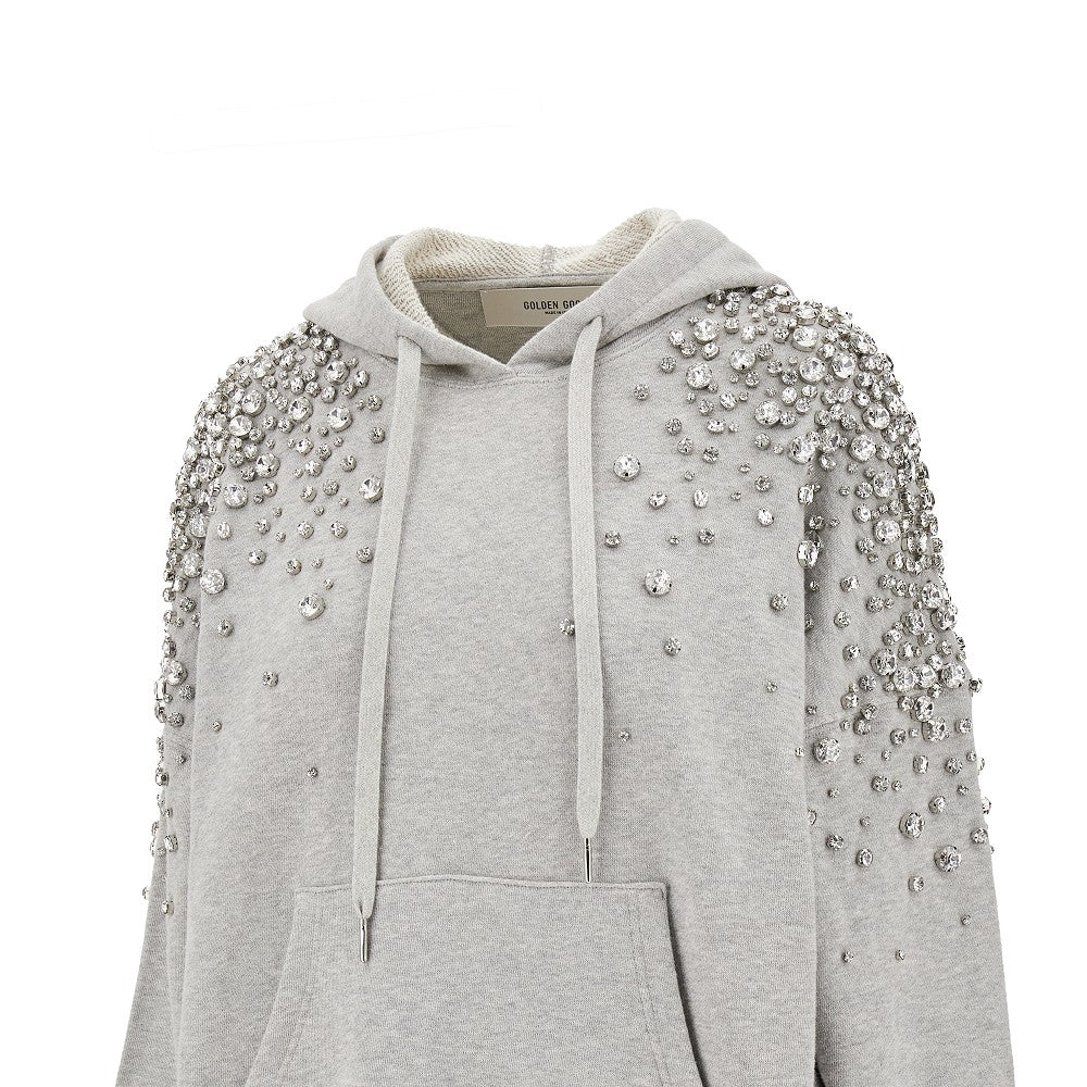 'Melissa' crystal-embellished hoodie
