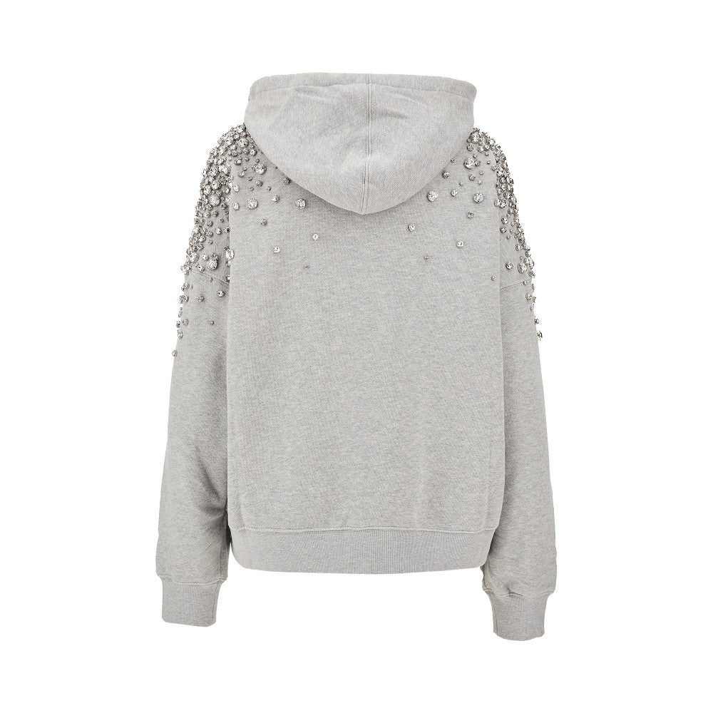 'Melissa' crystal-embellished hoodie