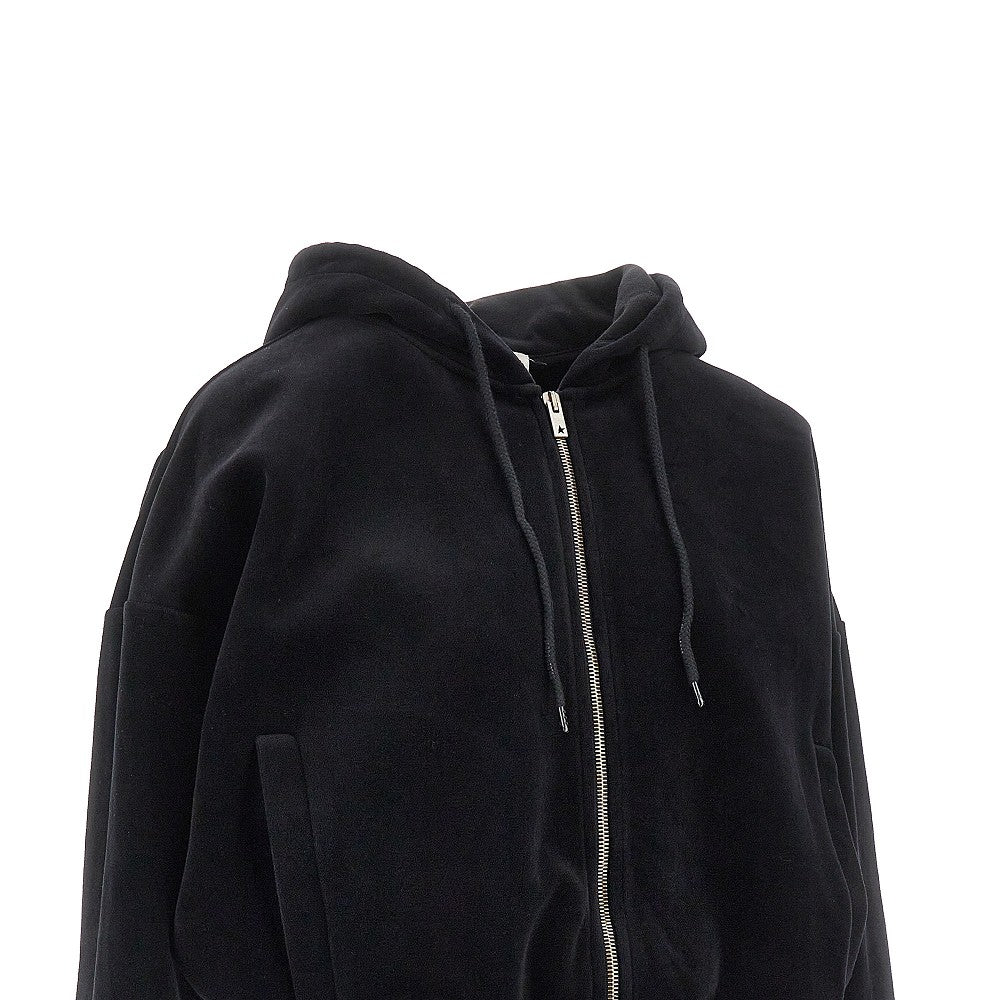 Chenille cropped sweatshirt