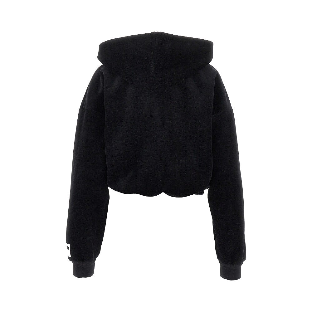 Chenille cropped sweatshirt