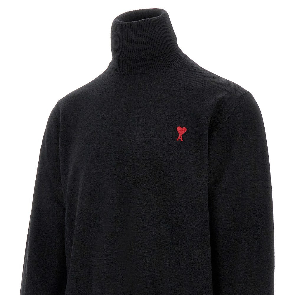 Ami de Coeur embroidery turtleneck sweater