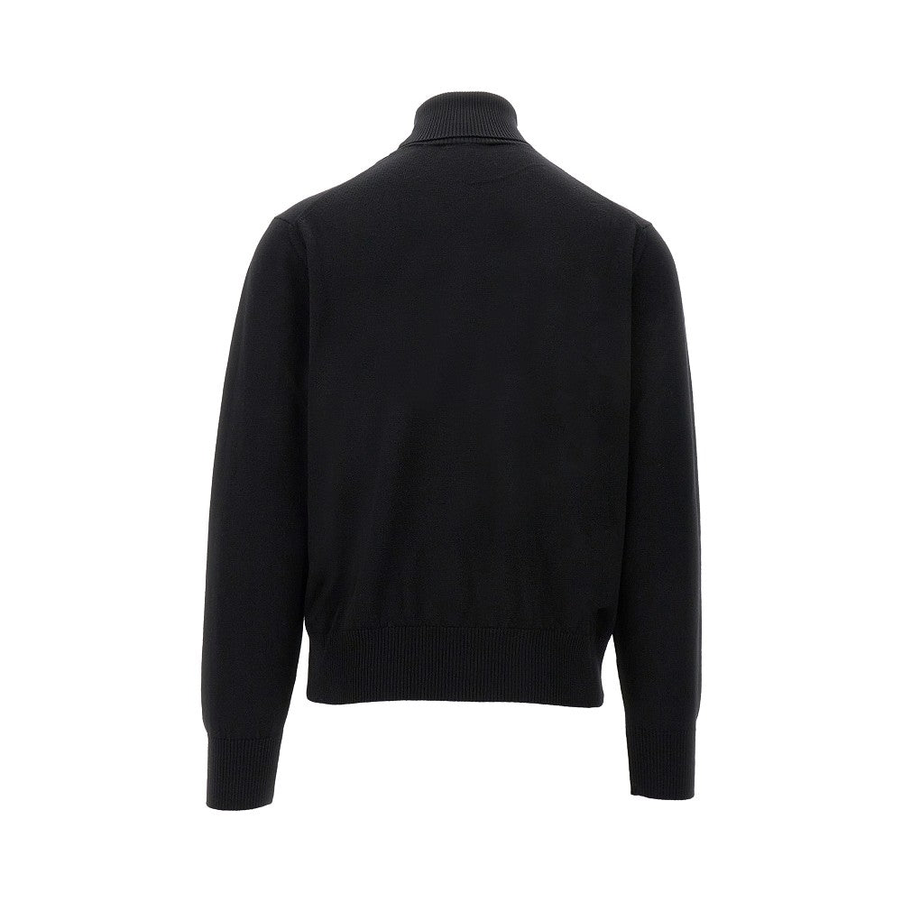 Ami de Coeur embroidery turtleneck sweater