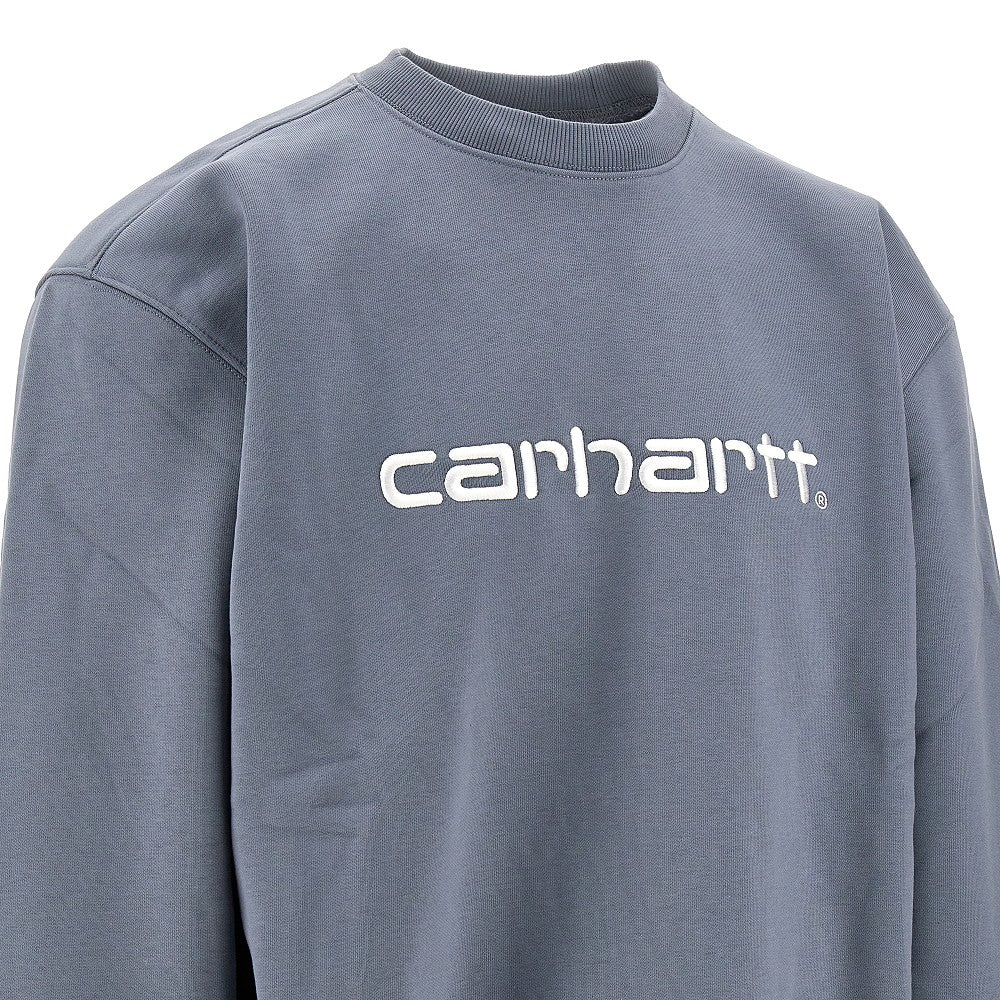 Crewneck sweatshirt with logo embroidery