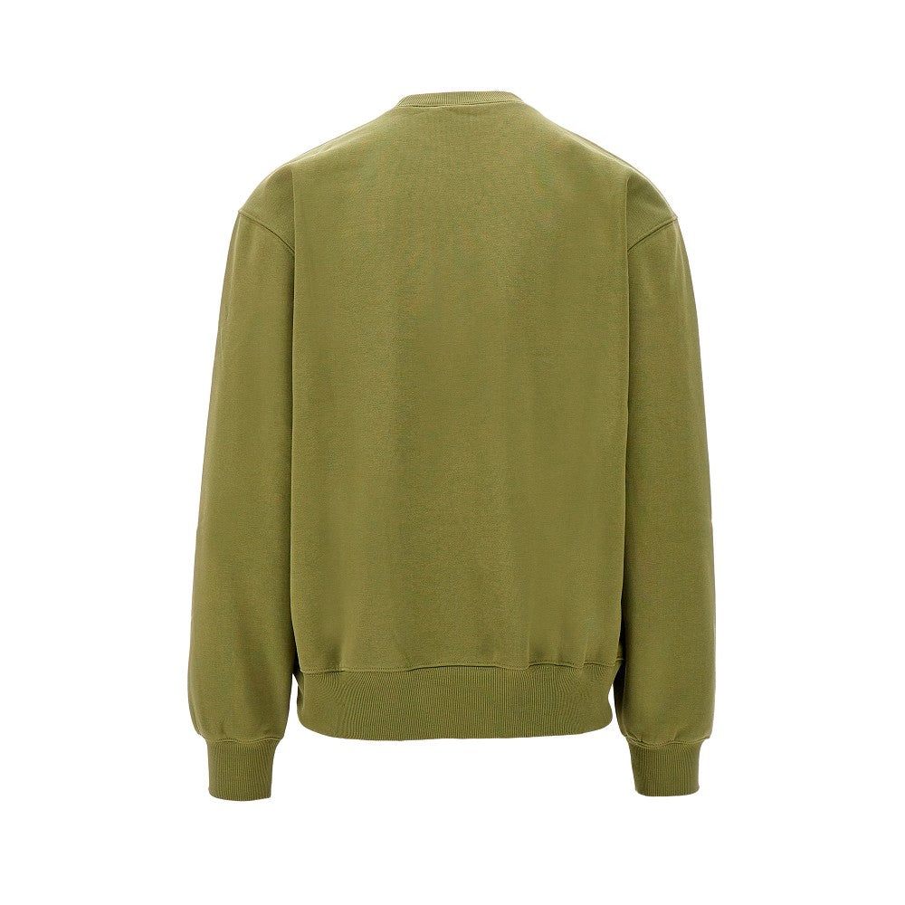 Crewneck sweatshirt with logo embroidery