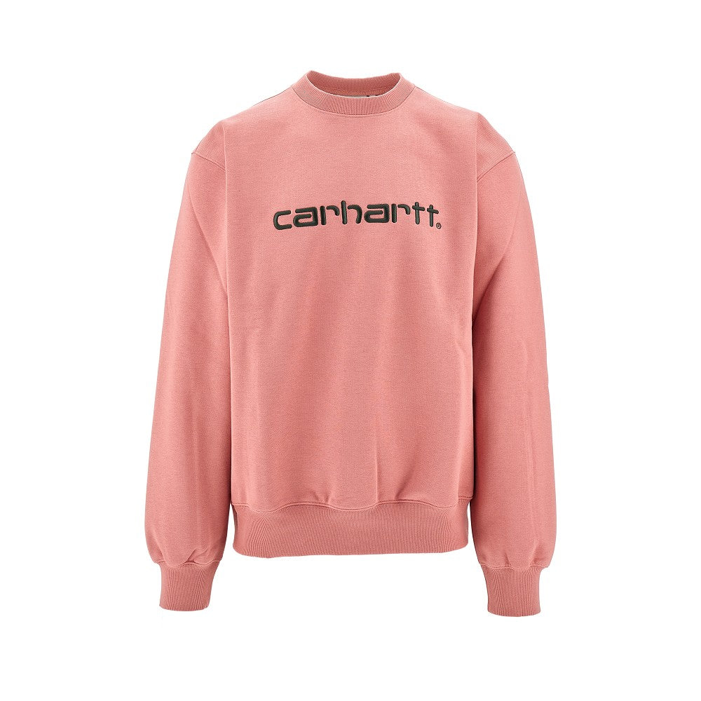 Crewneck sweatshirt with logo embroidery