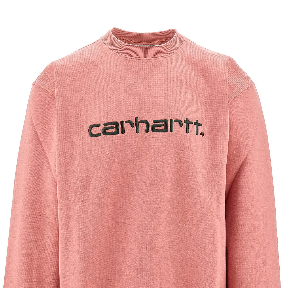 Crewneck sweatshirt with logo embroidery