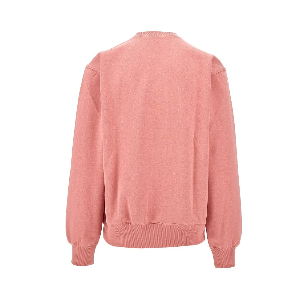 Crewneck sweatshirt with logo embroidery