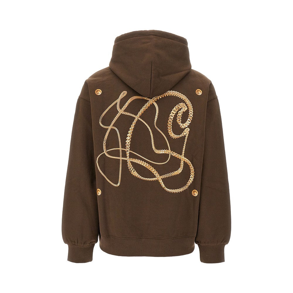 'Charm Link' print hoodie