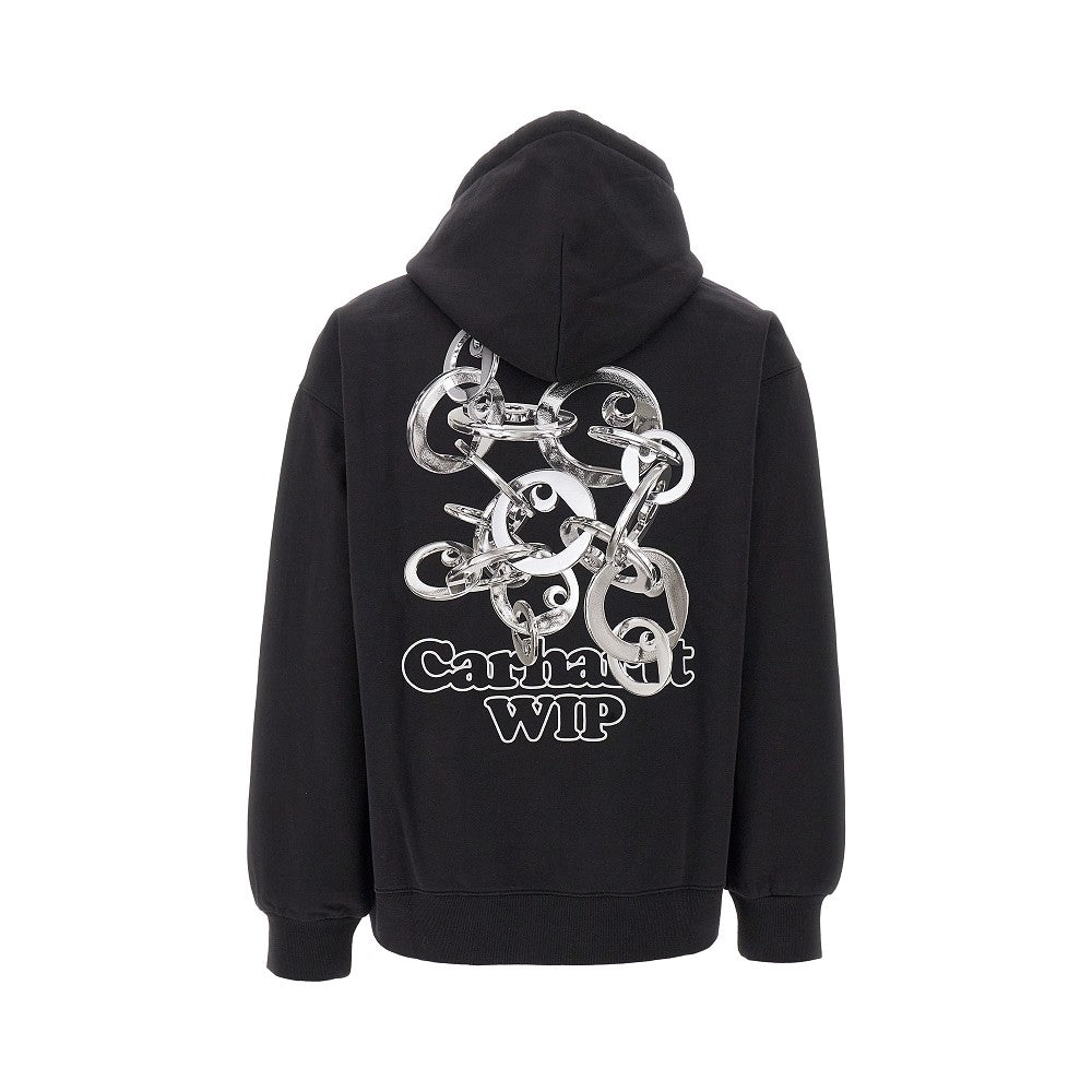 'Charm Link' print hoodie