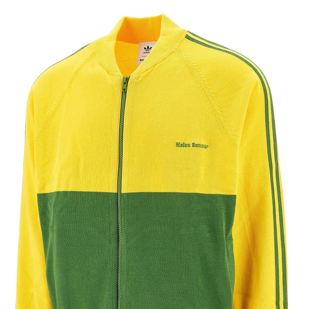 Felpa full-zip in maglia WB