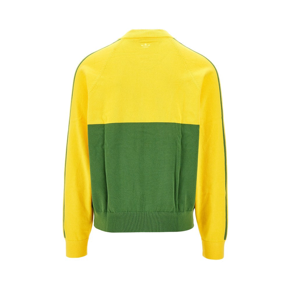 Felpa full-zip in maglia WB