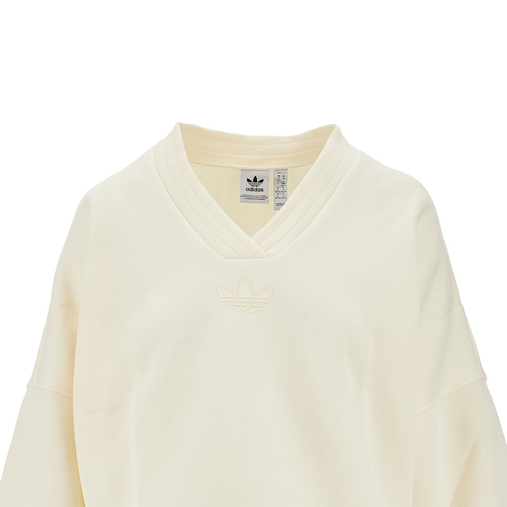 Scuba jersey cropped sweatshirt