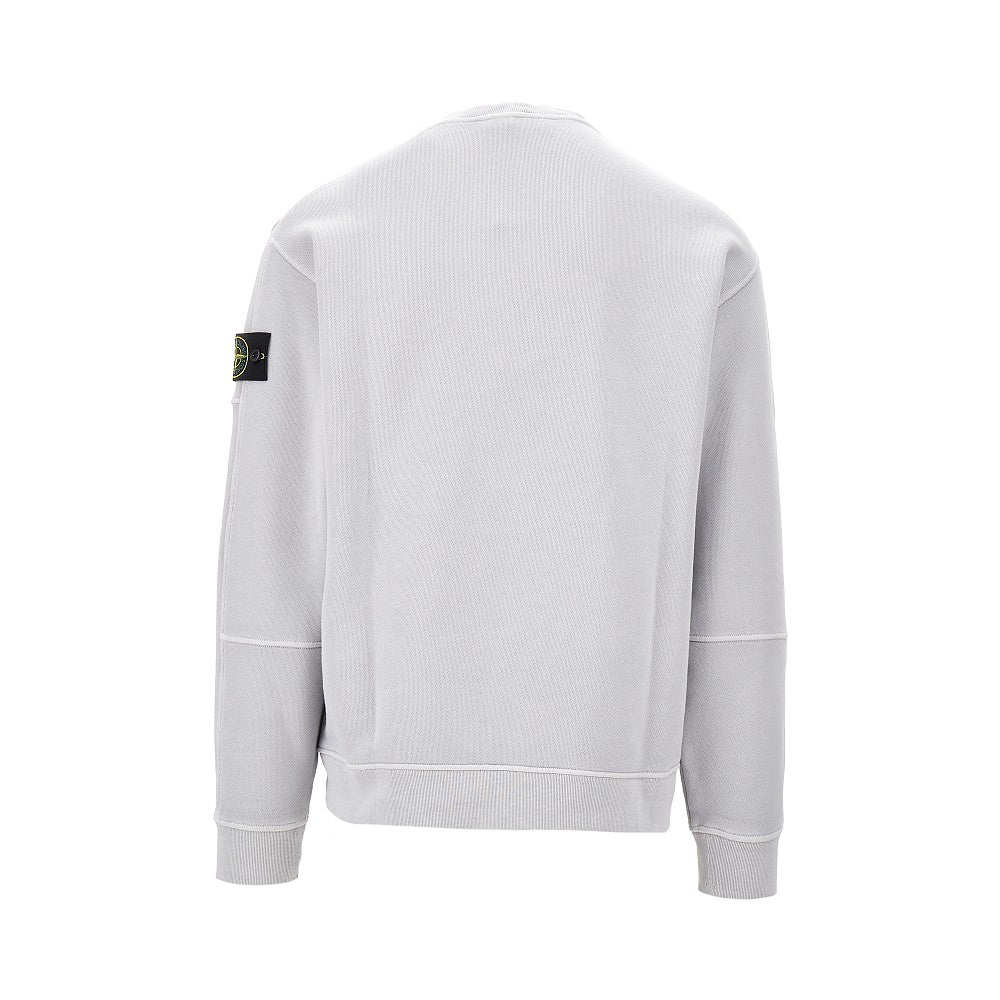 Crewneck sweatshirt with raised seams
