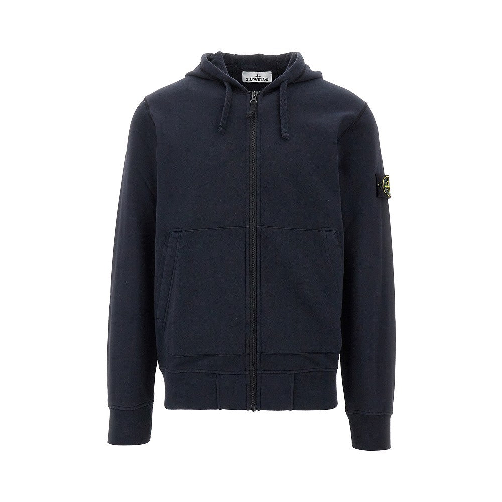 Organic cotton full-zip hoodie