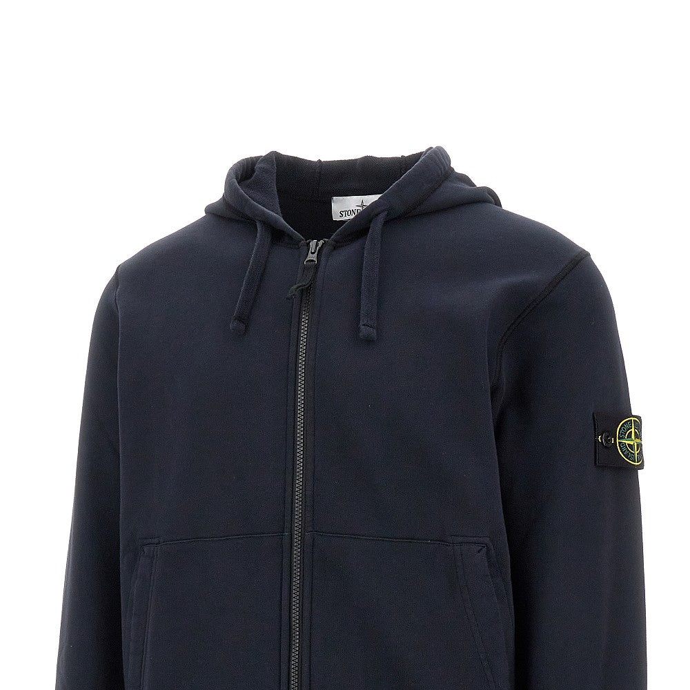 Organic cotton full-zip hoodie