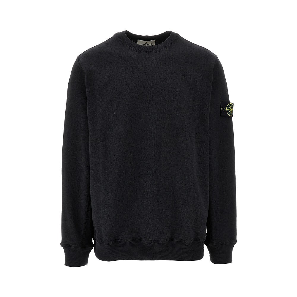 Crewneck sweatshirt with logo badge