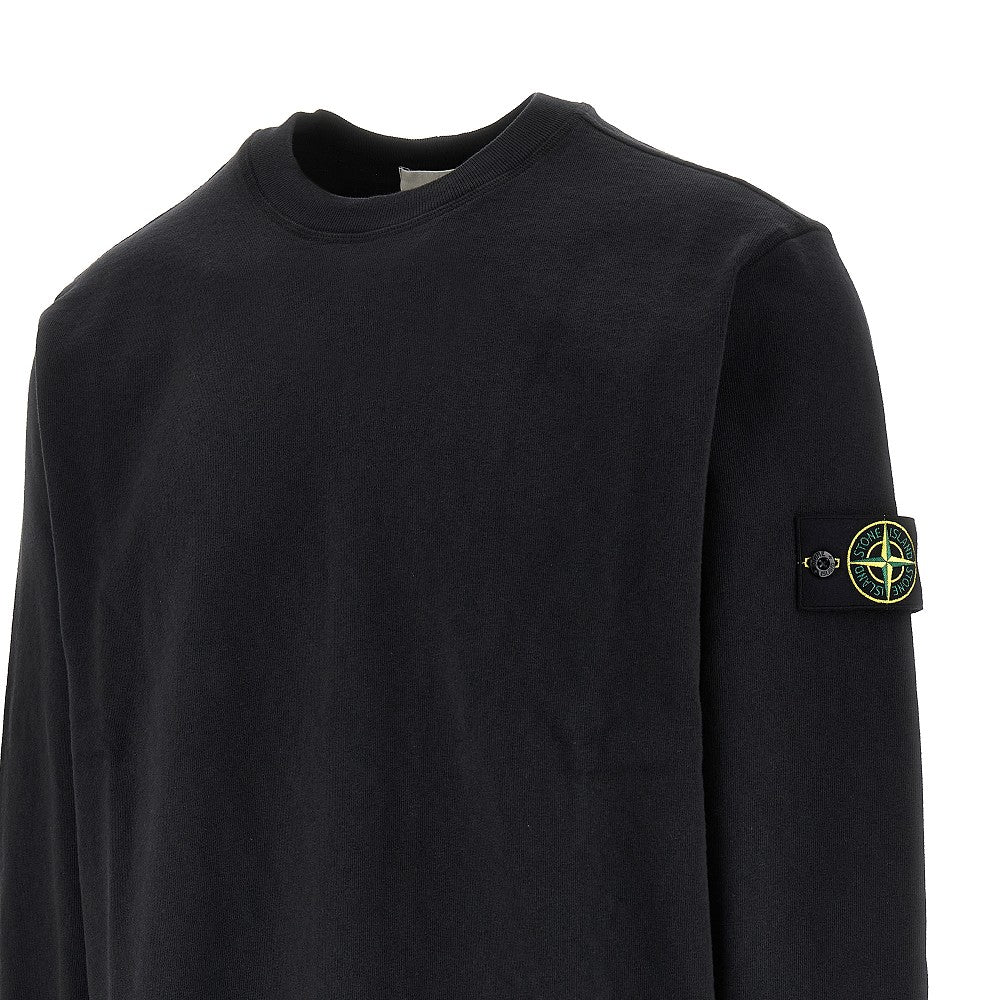 Crewneck sweatshirt with logo badge