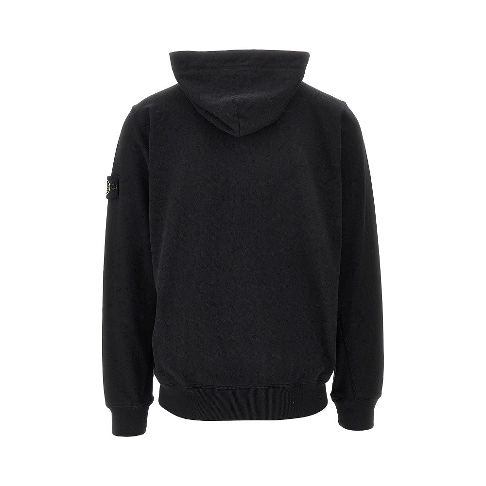 Felpa full-zip in cotone con cappuccio