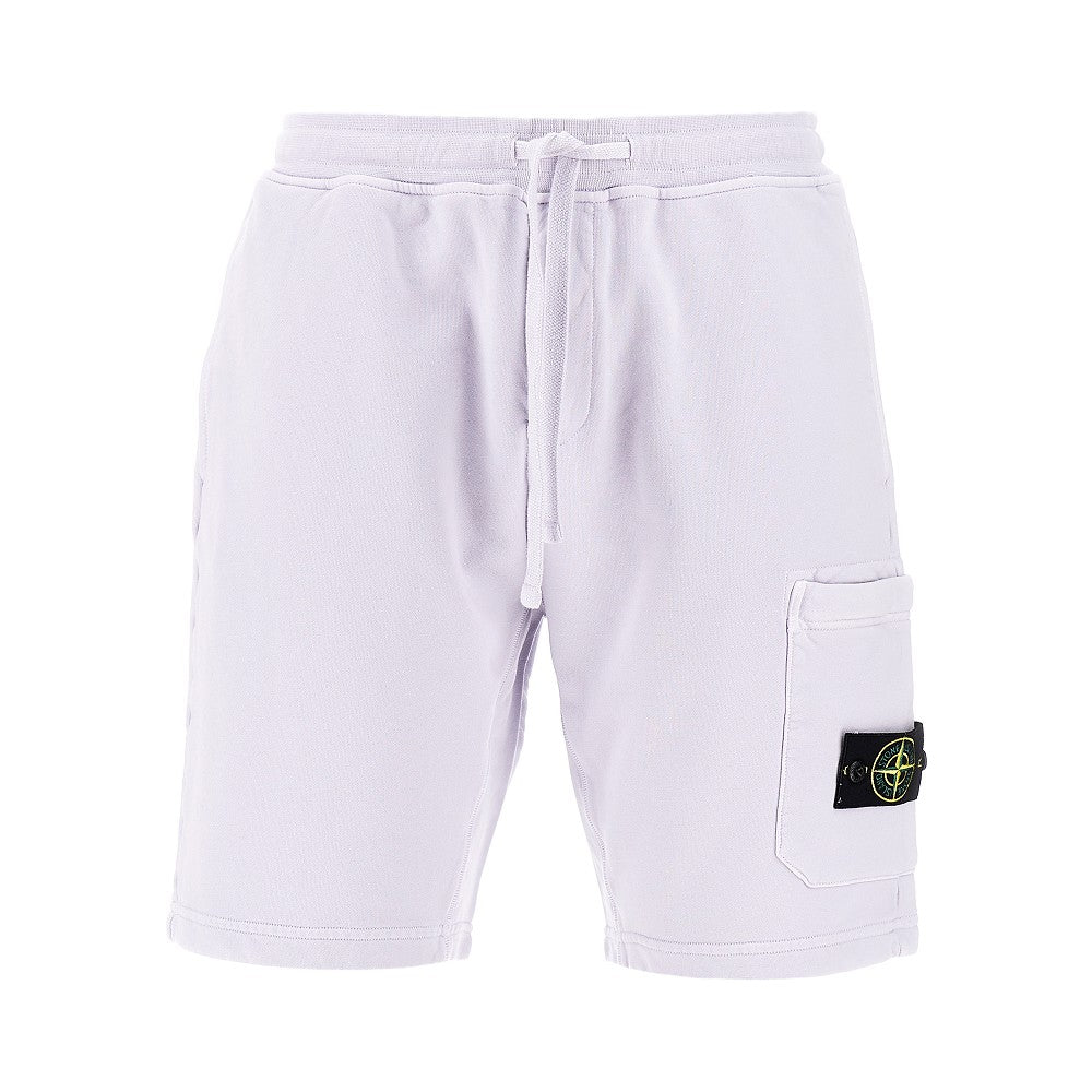 Bermuda in felpa con badge logo