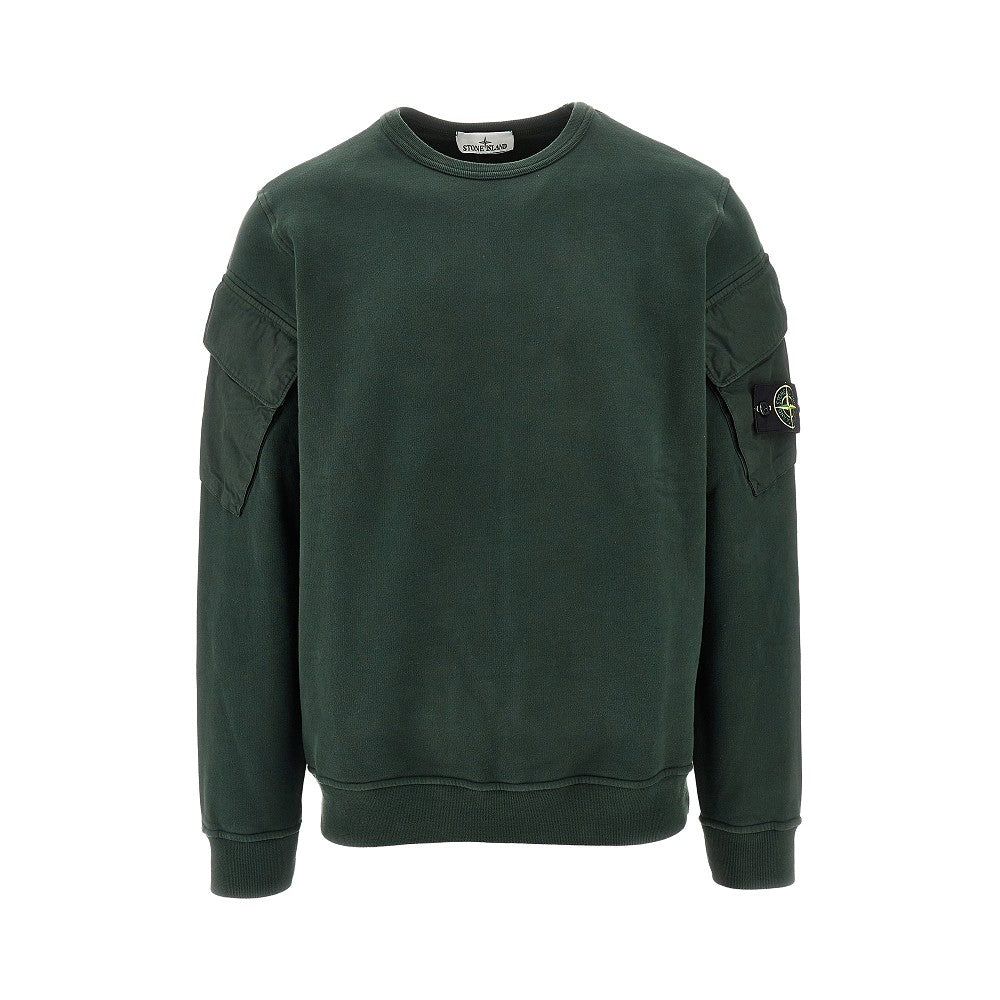 Crewneck sweatshirt with cargo pockets