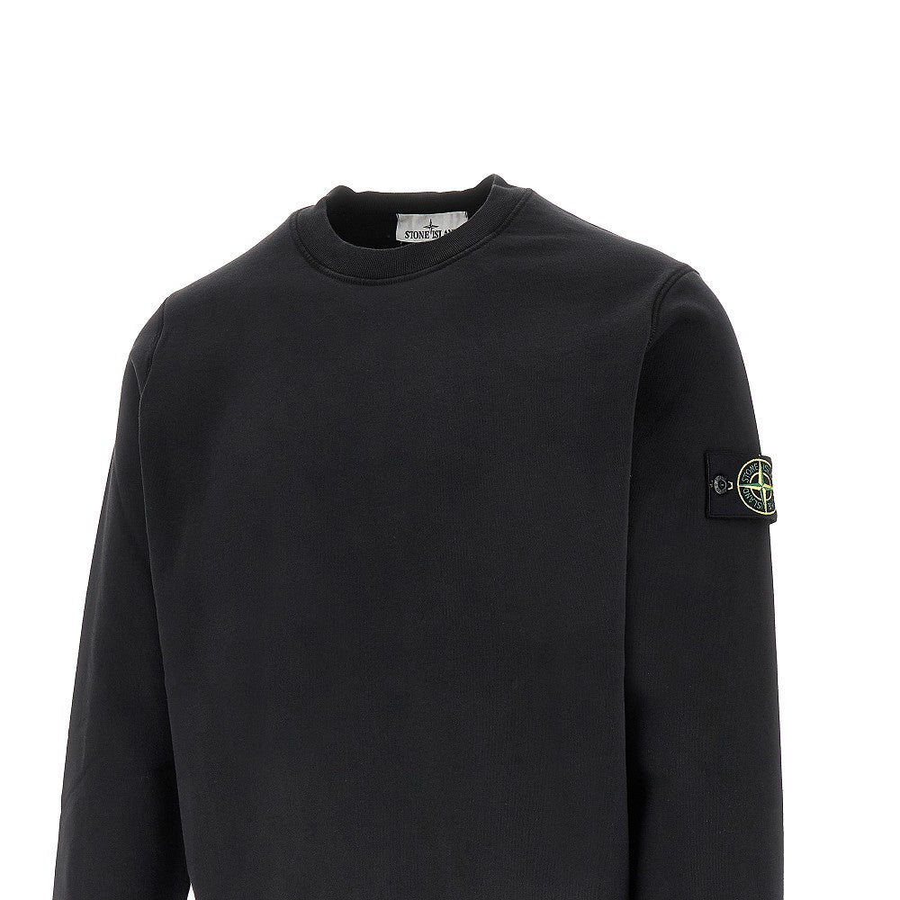 Organic cotton sweatshirt with logo badge