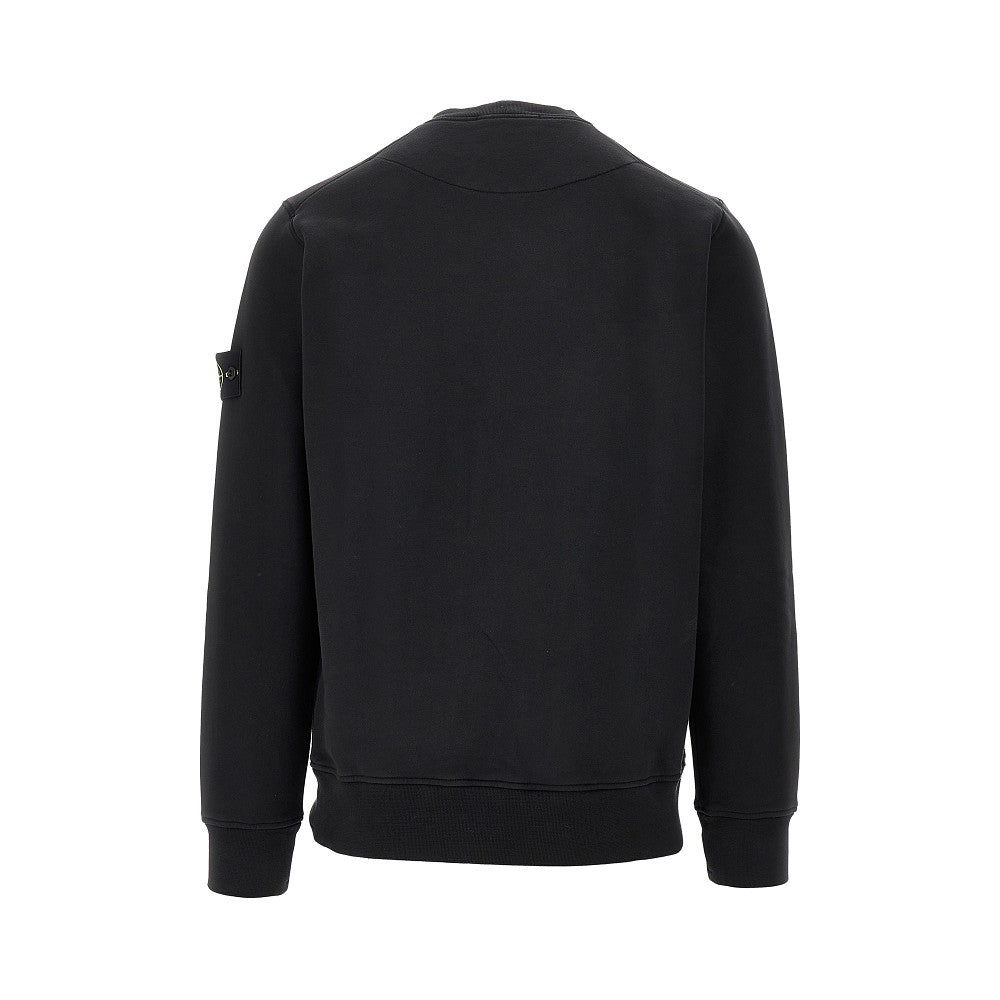 Organic cotton sweatshirt with logo badge