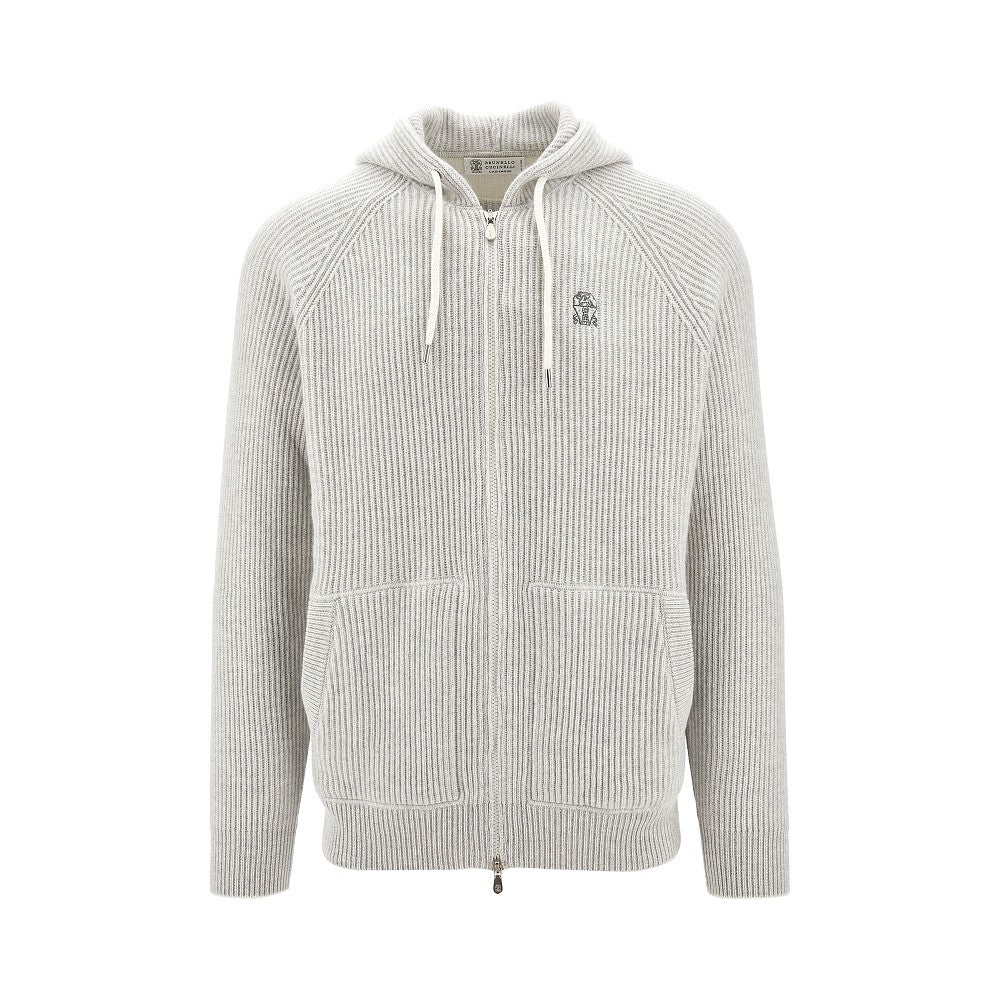 Cashmere full-zip hoodie