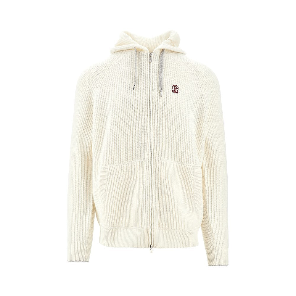 Cashmere full-zip hoodie