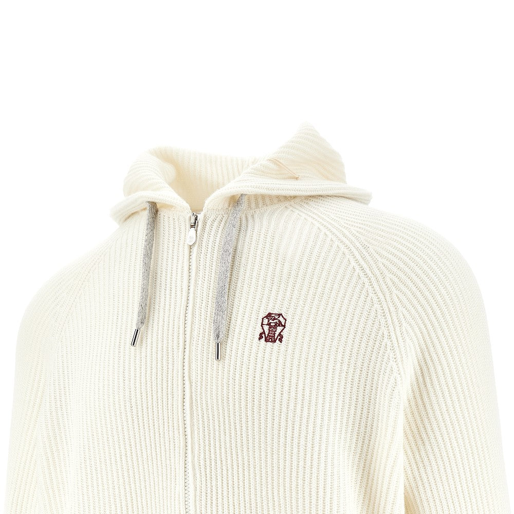 Cashmere full-zip hoodie