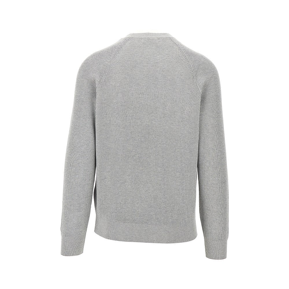 Ribbed cotton crewneck sweater