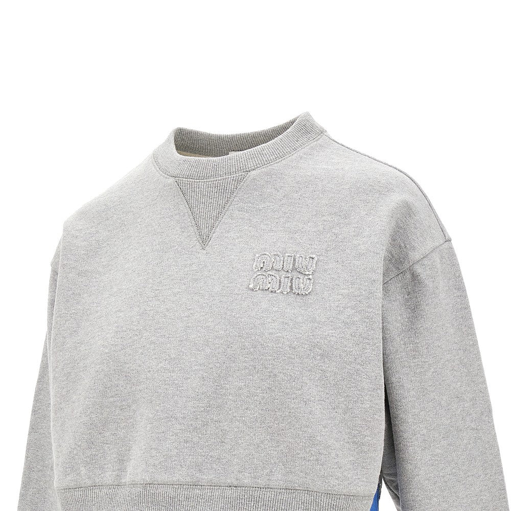 Trompe l'oeil cropped sweatshirt