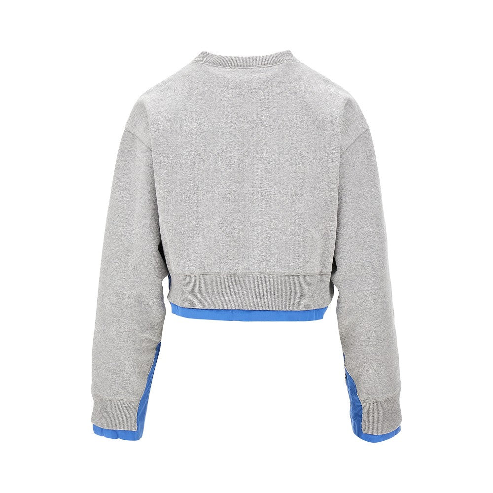 Trompe l'oeil cropped sweatshirt