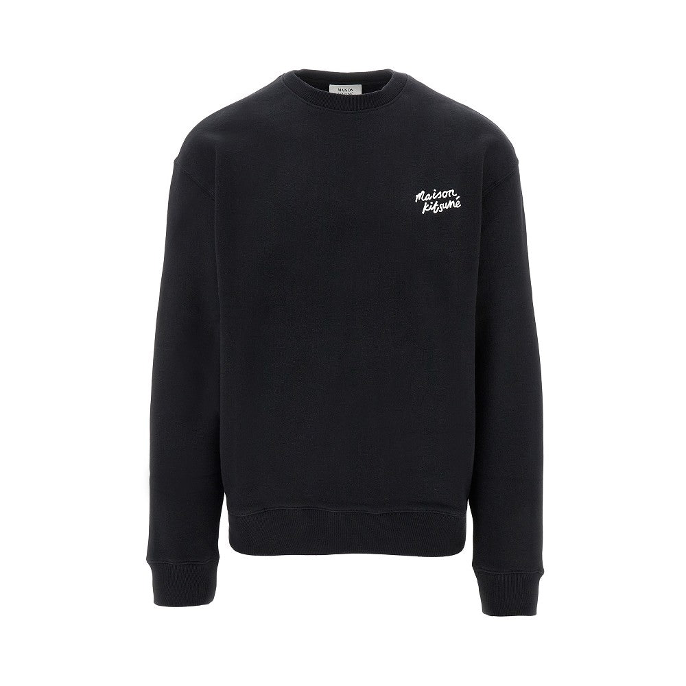 Handwriting embroidery crewneck sweatshirt