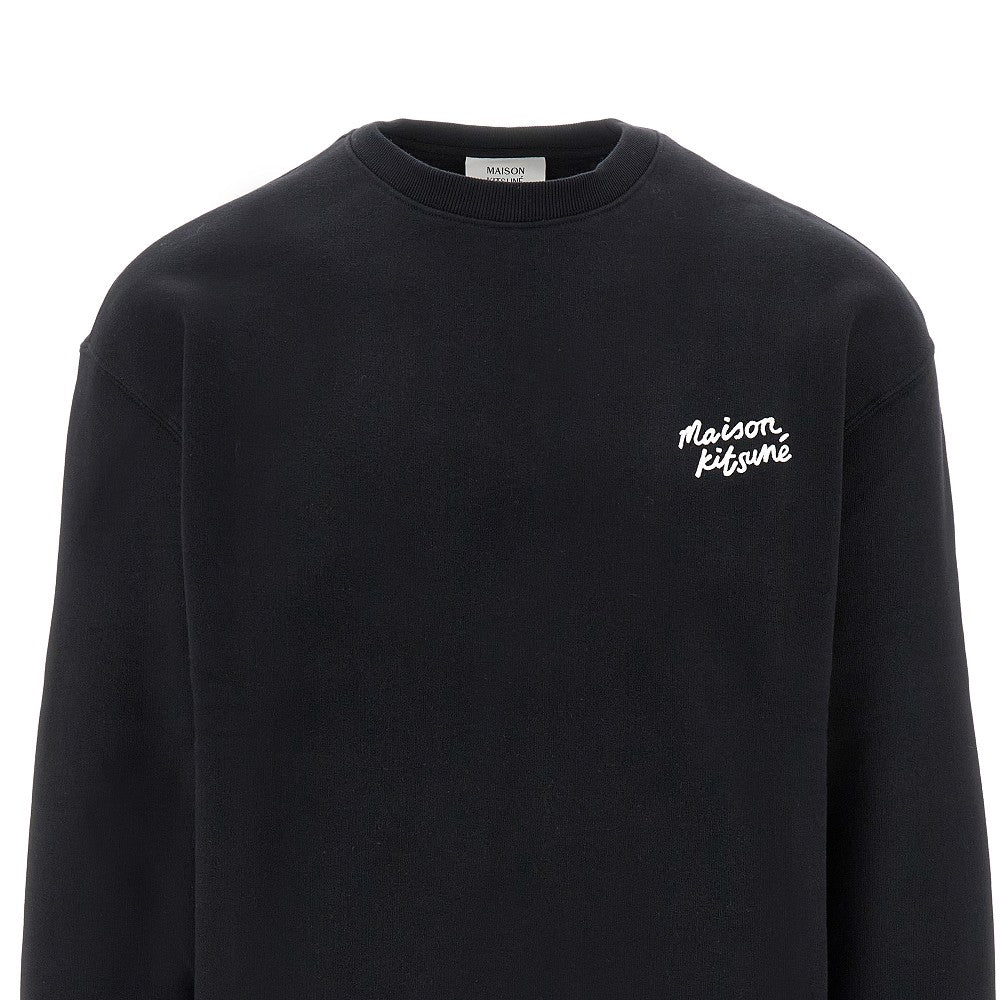 Handwriting embroidery crewneck sweatshirt