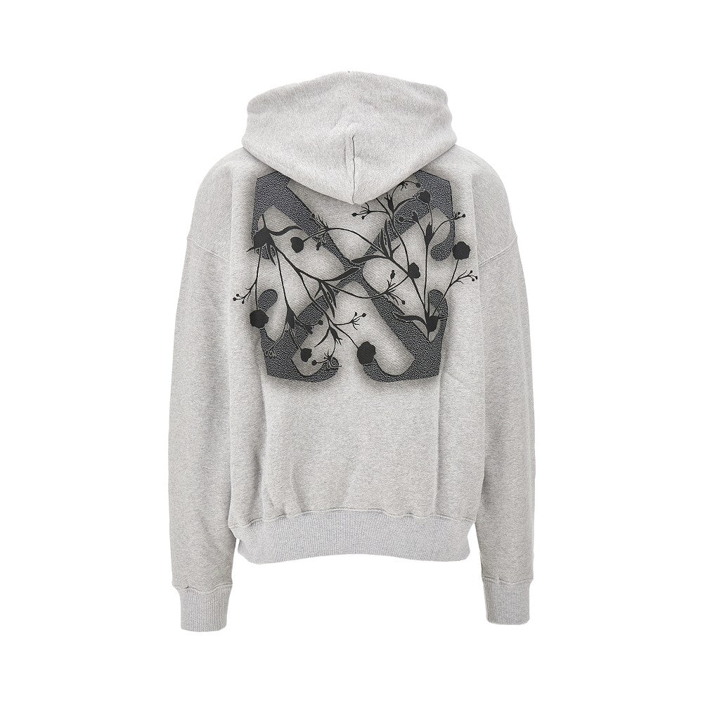 'Flower Arrow' print hoodie