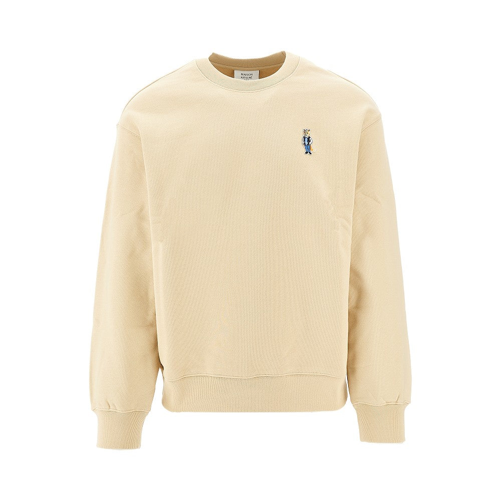 'Dressed Fox' patch crewneck sweatshirt